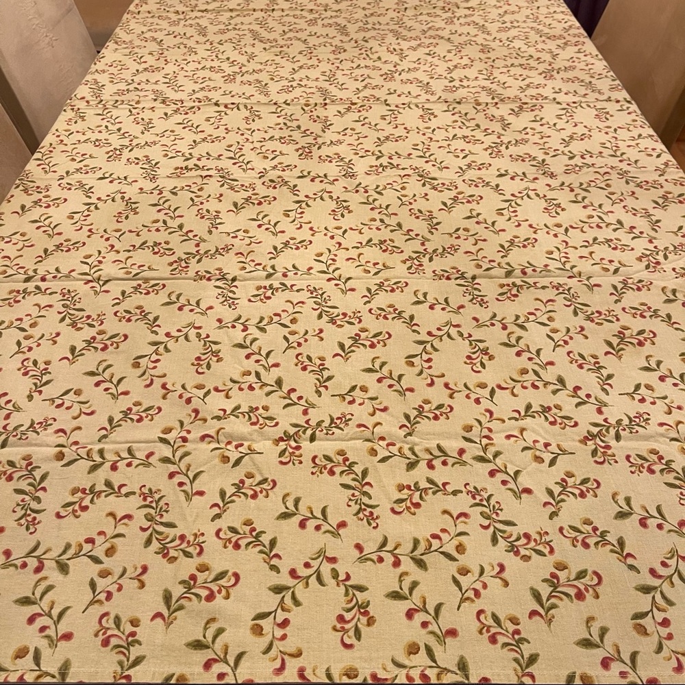 Vintage tan cotton dinner table cover
